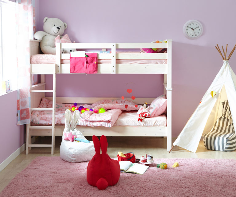 Kids White Bunk Bed